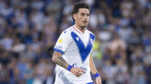 Valentn Gmez, zagueiro do Vlez, em campo (foto: Hernan Mauricio/Vlez Sarsfield)