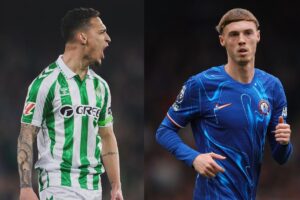 Jogadores das equipes (foto: Divulgao; Betis - Chelsea)