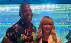 Terry Crews foi ao Allianz Parque (foto: Reproduo)