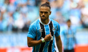 Martin Braithwaite, atacante do Grmio (foto: Guilherme Testa / Grmio FBPA)