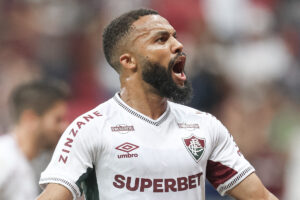 Samuel Xavier comemora gol pelo Fluminense (foto: MARCELO GONALVES / FLUMINENSE)