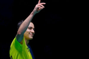 Hugo Calderano no Mundial de Tnis de Mesa (foto: Divulgao/CBTM)