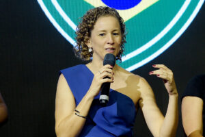 Yane Marques, medalhista olmpica e vice-presidente do COB (foto: Alexandre Loureiro/COB)