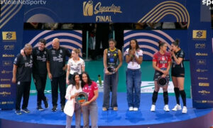 Seleo da Superliga Feminina de Vlei (foto: Reproduo/SporTV)