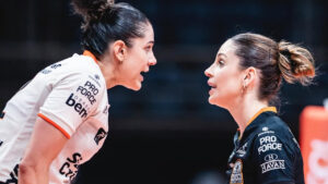 Natlia e Camila Brait, campes da Superliga Feminina de Vlei 2024/25 pelo Osasco (foto: Reproduo do Instagram de Camila Brait)