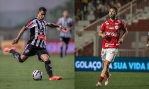 Jogadores de Athletic e Vila (foto: Roberto Corra/Vila Nova F.C. e Agnaldo Andrade/Athletic)
