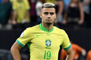 Andreas Pereira, meio-campista do Fullham com passagens pela Seleo Brasileira (foto: Robyn Beck / AFP - 7/7/2024)