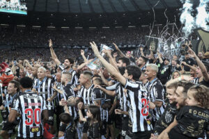 Calebe fez parte do elenco do Atltico que venceu o Brasileiro de 2021 (foto: Pedro Souza/Atltico)