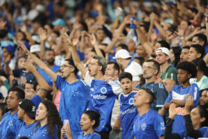 Torcida do Cruzeiro no Mineiro, em Belo Horizonte (foto: Alexandre Guzanshe/EM/D.A. Press)