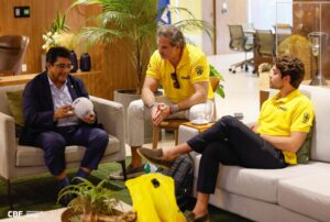 Reunio de representantes da Cimed com o presidente da CBF, Ednaldo Rodrigues (foto: Divulgao/CBF)