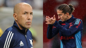 Leonardo Jardim, tcnico do Cruzeiro, e Filipe Lus, tcnico do Flamengo (foto: Alexandre Guzanshe/EM/D.A Press; Gilvan de Souza/Flamengo)