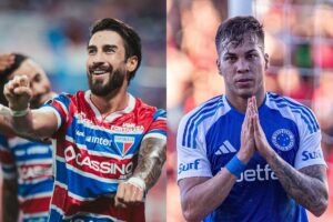 Fortaleza enfrentar o Cruzeiro (foto: Mateus Lotif/Fortaleza e Rafael Vieira/Cruzeiro)