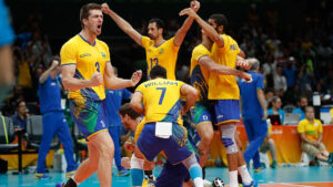 der comemora com a Seleo classificao para a semifinal na icnica campanha do ouro em Rio 2016 (foto: Fernando Frazo/Agncia Brasil)