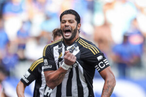 Hulk comemora gol pelo Atltico sobre o Cruzeiro (foto: Pedro Souza/Atltico)