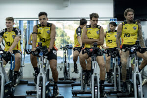 Jogadores do Atltico durante preparao fsica na Cidade do Galo (foto: Pedro Souza/Atltico)