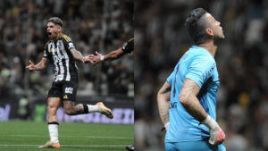 Rubens teve chance de marcar gol da vitria do Atltico, mas parou em Fbio, goleiro do Fluminense (foto: Alexandre Guzanshe/EM/D.A Press)