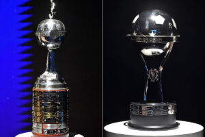 Trofus da Copa Libertadores e da Sul-Americana (foto: NORBERTO DUARTE / AFP)