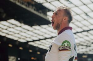 Comemorao de um dos gols do West Ham na vitria sobre o Manchester United (foto: West Ham/Divulgao)