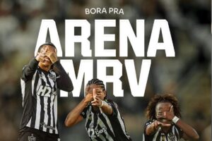 Arte com jogadoras do Atltico (foto: Divulgao / Atltico)