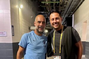 Diego Alves e Guardiola (foto: Divulgao / redes sociais)
