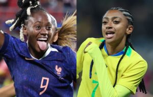 Melvine Malard, da Frana, e Kerolin, do Brasil (foto: Melvine Malard, da Frana, e Kerolin, do Brasil)