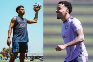 Jogadores das equipes (foto: Divulgao : PSG -Vtor Silva/BFR)