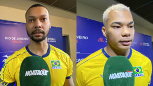 Alan e Darlan, opostos da Seleo Brasileira Masculina de Vlei (foto: Rafael Cyrne/EM/D.A Press)