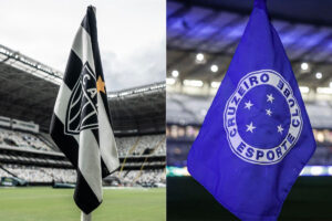 Bandeiras de Atltico e Cruzeiro (foto: Pedro Souza/Atltico e Staff Images/Cruzeiro)