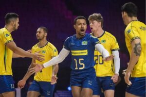 Brasil vence China e assume liderança na Liga das Nações Masculina de Vôlei