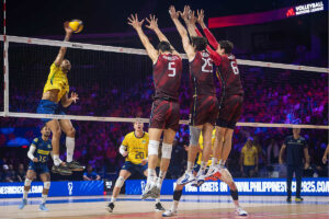 Brasil venceu a Itlia por 3 sets a 2 (foto: VNL/Divulgao)