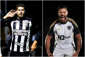 Pedro Raul e Hulk, destaques de Cear e Atltico, respectivamente (foto: Montagem com imagens de Gabriel Silva/Cear e Divulgao/Atltico)
