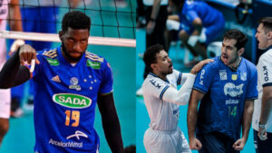 Lpez, dolo do Cruzeiro; e Javad, atleta do Minas, enfrentaro Seleo na VNL (foto: Agncia i7/Cruzeiro e Hedgard Moraes/MTC)