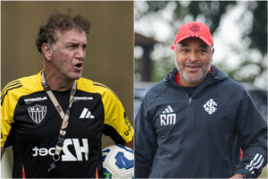 Cuca e Roger Machado, tcnicos de Atltico e Inter (foto: Pedro Souza/Atltico e Ricardo Duarte/Internacional)