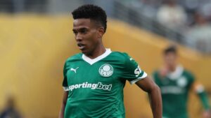 Estevo em jogo pelo Palmeiras no Mundial de Clubes (foto: Cesar Greco/Palmeiras)