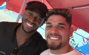Fred, volante do Fenerbahe, e Rubens, do Atltico, em evento de pagode em BH (foto: Reproduo/Instagram/Rubens)