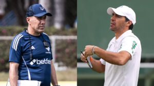 Leonardo Jardim, tcnico do Cruzeiro, e Abel Ferreira, tcnico do Palmeiras (foto: Gustavo Aleixo/Cruzeiro; Cesar Greco; Palmeiras)