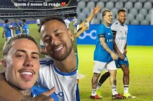 MC Daniel e Neymar no jogo beneficente