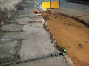 Moradora do Novo Tempo reclama de obra inacabada da Copasa em Timóteo