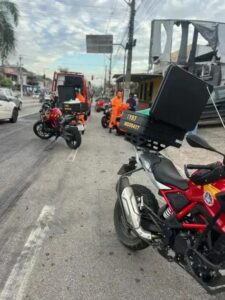 Motociclista sofre ferimentos em colisão com carro em Coronel Fabriciano