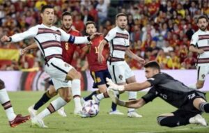 Espanha x Portugal (foto: AFP)