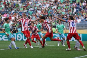 Atltico de Madrid ganhou do Seattle Sounders por 3 a 1 (foto: Buda Mendes / GETTY IMAGES NORTH AMERICA / Getty Images via AFP)