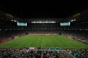 Hard Rock Stadium recebeu Inter Miami x Palmeiras (foto: Dan Mullan / GETTY IMAGES NORTH AMERICA / Getty Images via AFP)