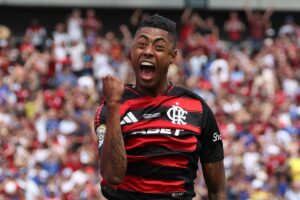 Bruno Henrique fez um gol e deu uma assistncia em Flamengo x Chelsea (foto: FRANCK FIFE / AFP)