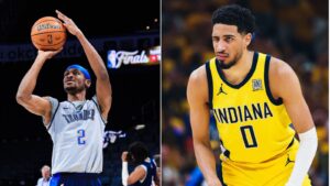 Jogo 7 define campeo da temporada 24/25 da NBA (foto: Thunder/Divulgao e Pacers/Divulgao)