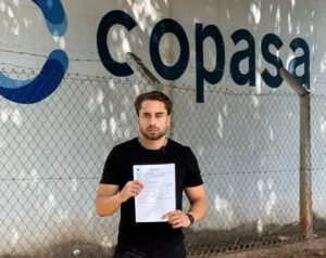 Vereador Matheus Braga processa COPASA por falta de transparência em Ipatinga
