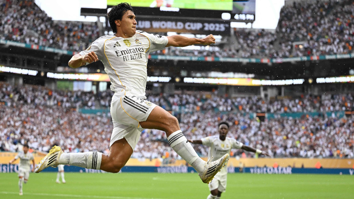 Gonzalo Garca comemorando gol pelo Real Madrid contra a Juventus no Mundial de Clubes - (foto: Patricia DE MELO MOREIRA / AFP)