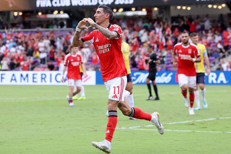 Di Mara fez dois dos seis gols do Benfica sobre o Auckland City, pela segunda rodada da fase de grupos da Copa do Mundo de Clubes, em Orlando - (foto: Alex Grimm/Getty Images via AFP)