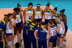 Brasil na Copa Amrica Feminina de Vlei (foto: Reproduo)