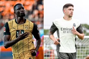 Jogadores das equipes (foto: Divulgao: Real Madrid - Borussia)