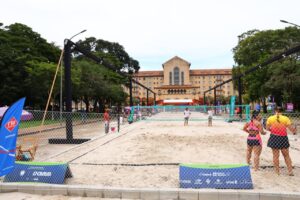 Quadras de Beach Tennis no Grande Hotel de Arax (foto: Rhian Santos/Divulgao)